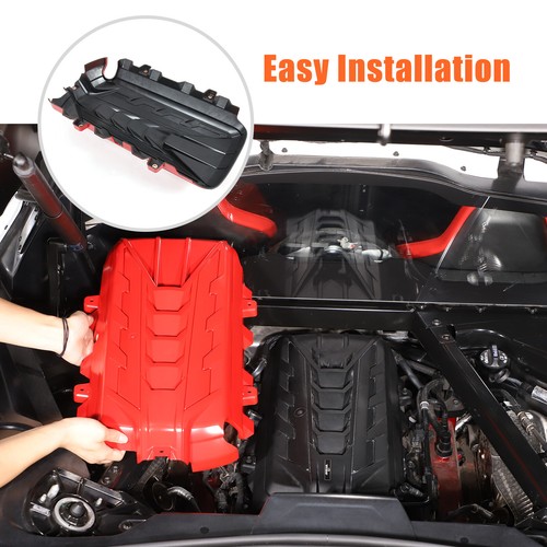 ABS Red Car Engine Cover Accessories Styling Trim For Corvette C8 2020-2024 - Picture 3 of 12