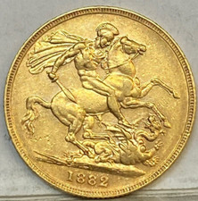 AUSTRALIA 1882 M GOLD MELBOURNE SOVEREIGN ,RARE KEY DATE LOW MINT HIGH GRADE #12