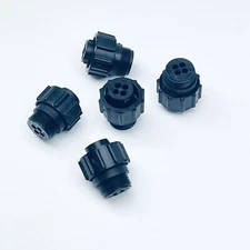 AMP CONNECTIVITY 206060-1, 4-PIN CIRCULAR CONNECTOR THERMOPLASTIC (5 PACK)