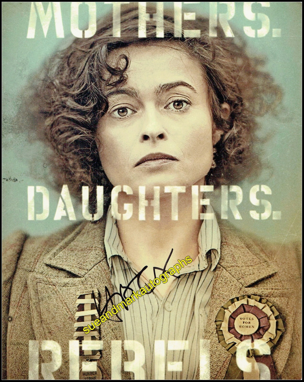 Edith Ellyn Helena Bonham Carter Suffragette Edith Ellyn Signed Autograph UACC RD ...