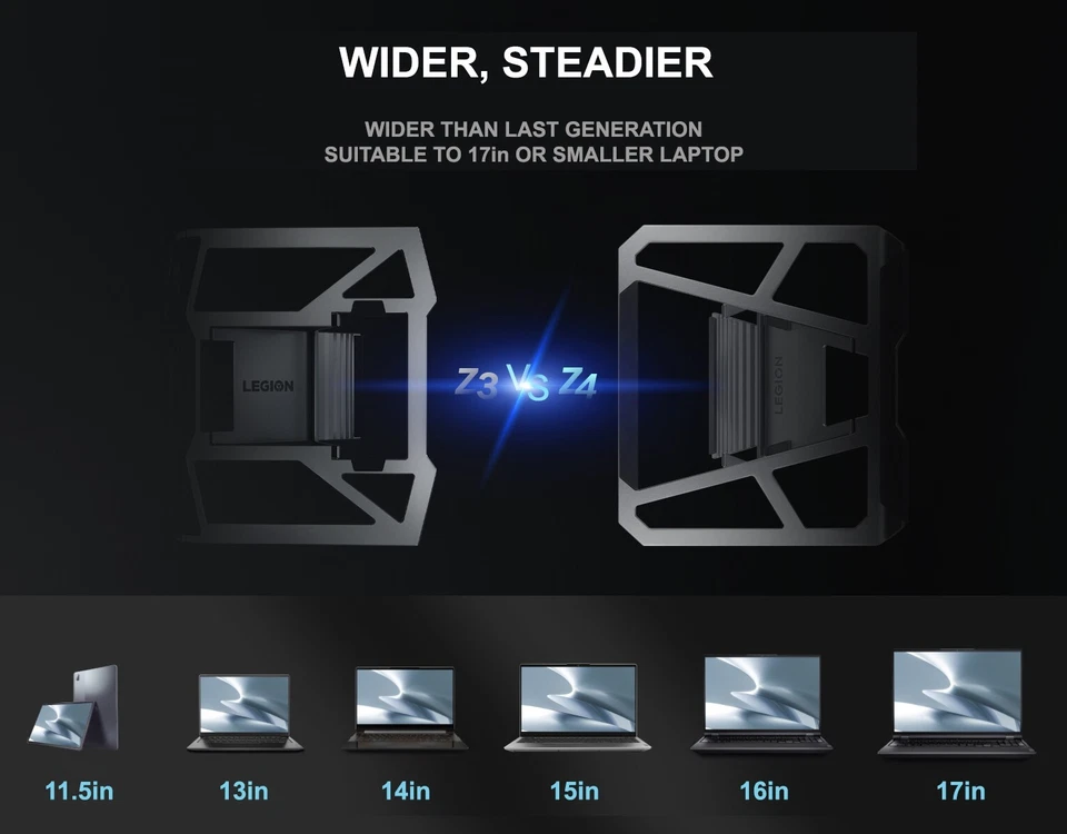 Legion/Lenovo Gaming Laptop Cooling Stand, Z4 Slim, Aluminum Alloy, Genuine 2024 - Image 4 of 4