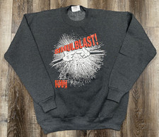 VTG 90's Mickey Mouse Hands Crewneck Size XL Gray Sweatshirt Lee Made in USA NOS