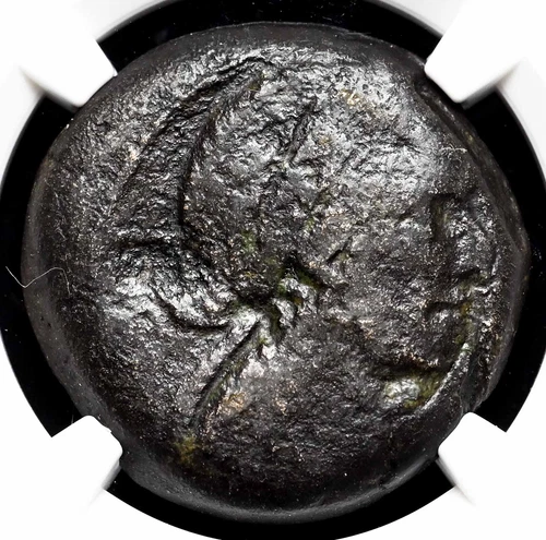 EGYPT, Cleopatra VII. 51-30 BC. Æ Diobol (80 Drachmae), NGC Fine, 4/5-3/5