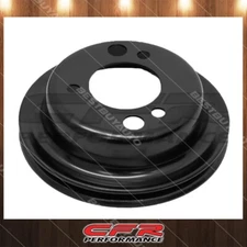 Cobra-Tek Fits  1955-1968 Chevy Black Steel Crank A/C Add On Pulley 1 Groove