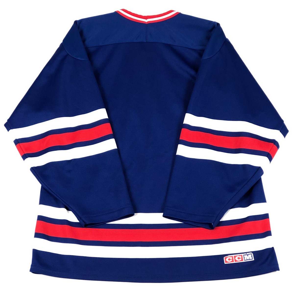 Vintage New York Rangers Jersey Mens L Blue CCM Maska 80s NHL