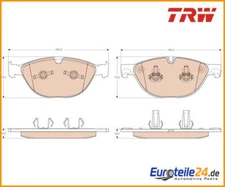 Brake Pad Set, Disc Brake TRW GDB1963 for Jaguar XF XJ