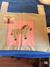 Kids Line Tab Curtain Valance Wild Animals Applique Elephant Zebra Cheetah