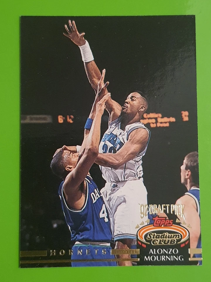 1992-93 Topps Stadium Club #297 Alonzo Mourning RC Rookie Charlotte Hornets - Bild 1 von 2