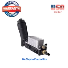 Engine Oil Cooler & Oil Filter Housing & Oil Pressure & Temperature Sensor 11-16