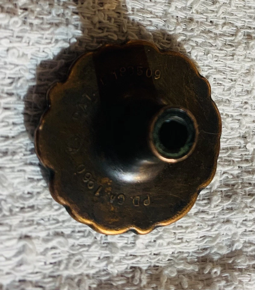 1960 1,25» медный цветок MCM французский шкаф поворот выдвижной ящик антикварная фурнитура - Изображение 4 из 4