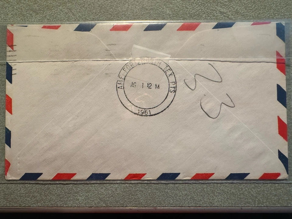 First Airmail Flight Morgan City LA - Fort Worth TX AMF Aug 1 1961 - Image 2 of 2