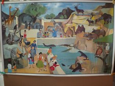 affiche scolaire ecole oge hachette le zoo et l'aeroport avion school poster