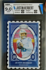 2021 PANINI NFL FOOTBALL CERTIFIED AIR JUSTIN HERBERT CARD #CA-5 HGA GRADED 9.0