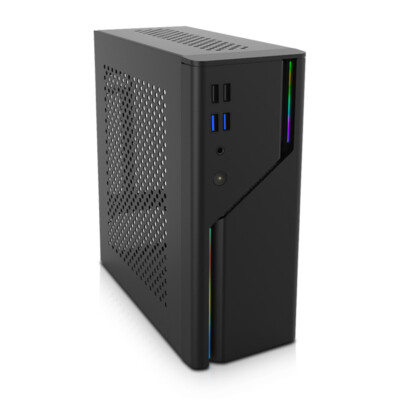 Pion Itx Mini-Gehäuse Stahl 1U-Netzteil Front-I/O-USB 2.0/3.0-Anschluss 4,15L