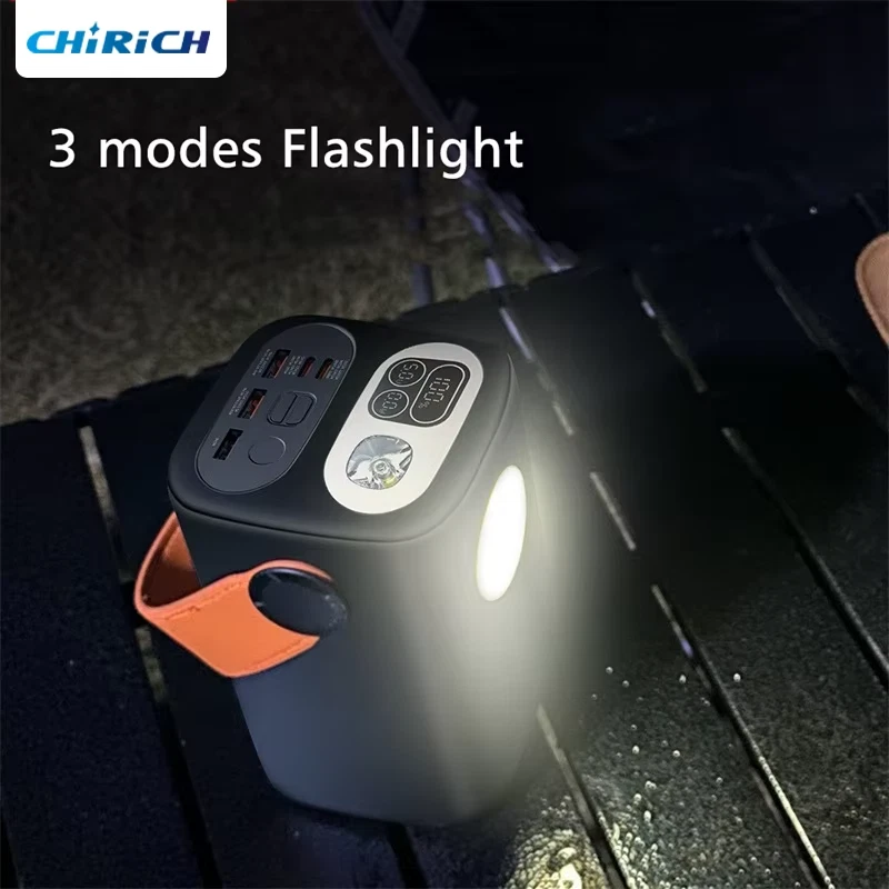 Power Bank Charger Battery PD100W Fast  Laptop Phone Backup Flashlight  5 ports