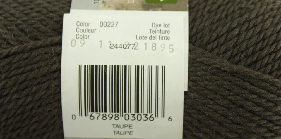 Patons Classic чистая новая шерстяная пряжа серо-коричневая 00227 100 г 3,5 унции 223 ярда БЕСПЛАТНАЯ ДОСТАВКА - Изображение 3 из 4