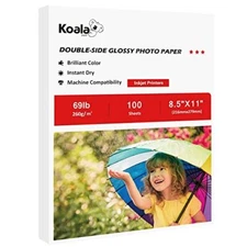Koala Thick Photo Paper 8.5x11 Inches Heavyweight Double Sided High Glossy 10...