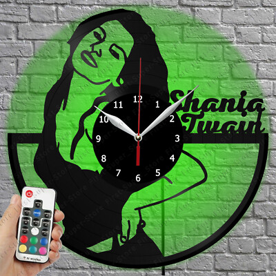 LED Clock Shania Twain Vinyl Record Wall Clock Led Light Wall Clock 4861