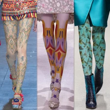 New women's spring and autumn printed tight fitting long stockings and pantyhose