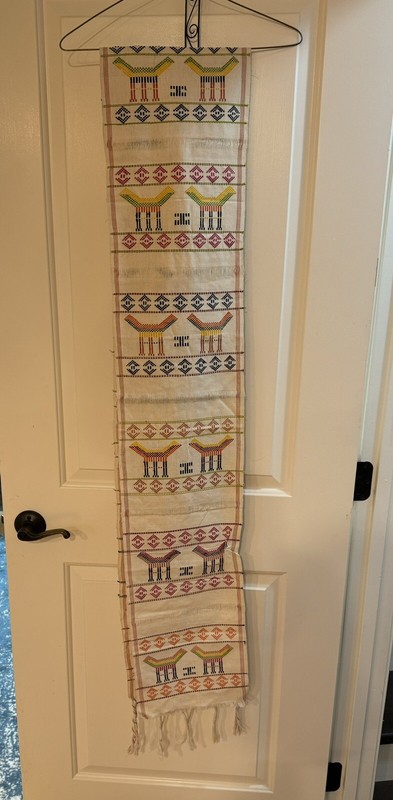 Vintage Unique Handmade Long Table Runner 100" x 10.25" Altar Cloth