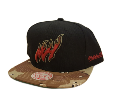 Miami Heat Hat Men's Choco Camo HWC Adjustable Snapback