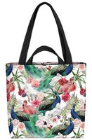 Strauß Flamingo Rosen Tasche Tiere Blumen-Muster VöGel Pink Agaven Kakteen