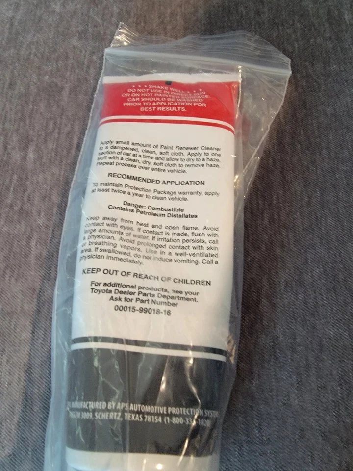 Toyota краска обновитель очиститель запечатанный пакет новый никогда не открывался - Изображение 2 из 4