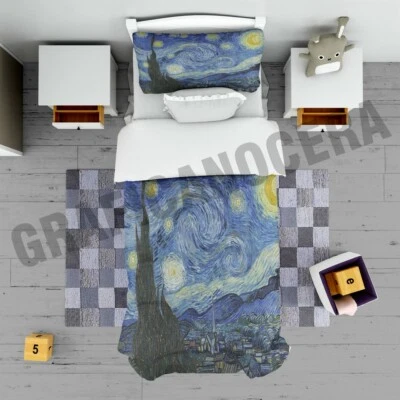 Plaid in Pile Vincent Van Gogh quadro Notte Stellata Pittore dipinto idea regalo