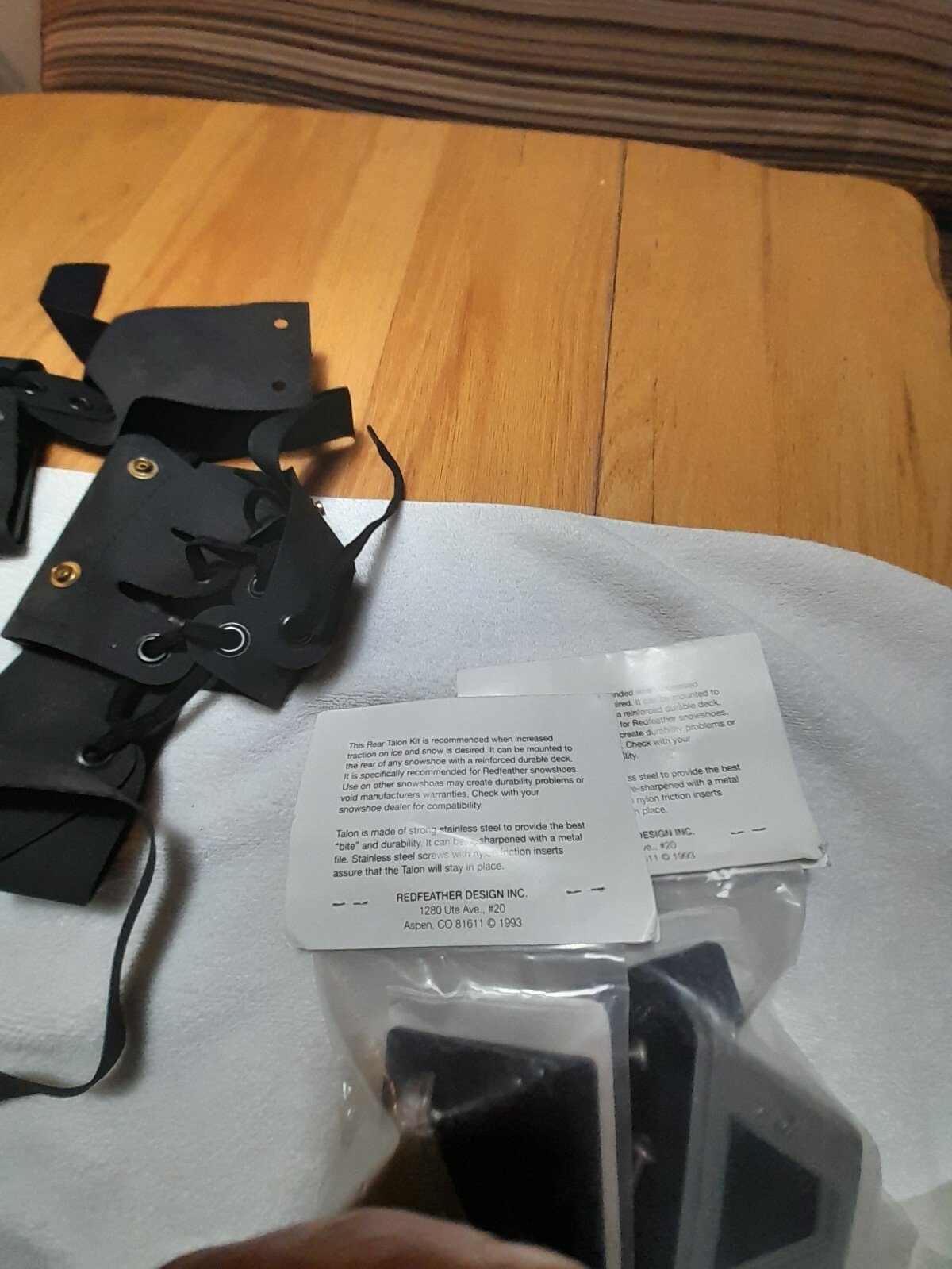 Redfeather Snowshoe Lot, Talon covers, talon repair kits, talon adds