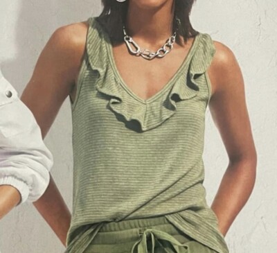 Cabi New NWT Wink Tank #6143 Green Stripe Size M Was $86