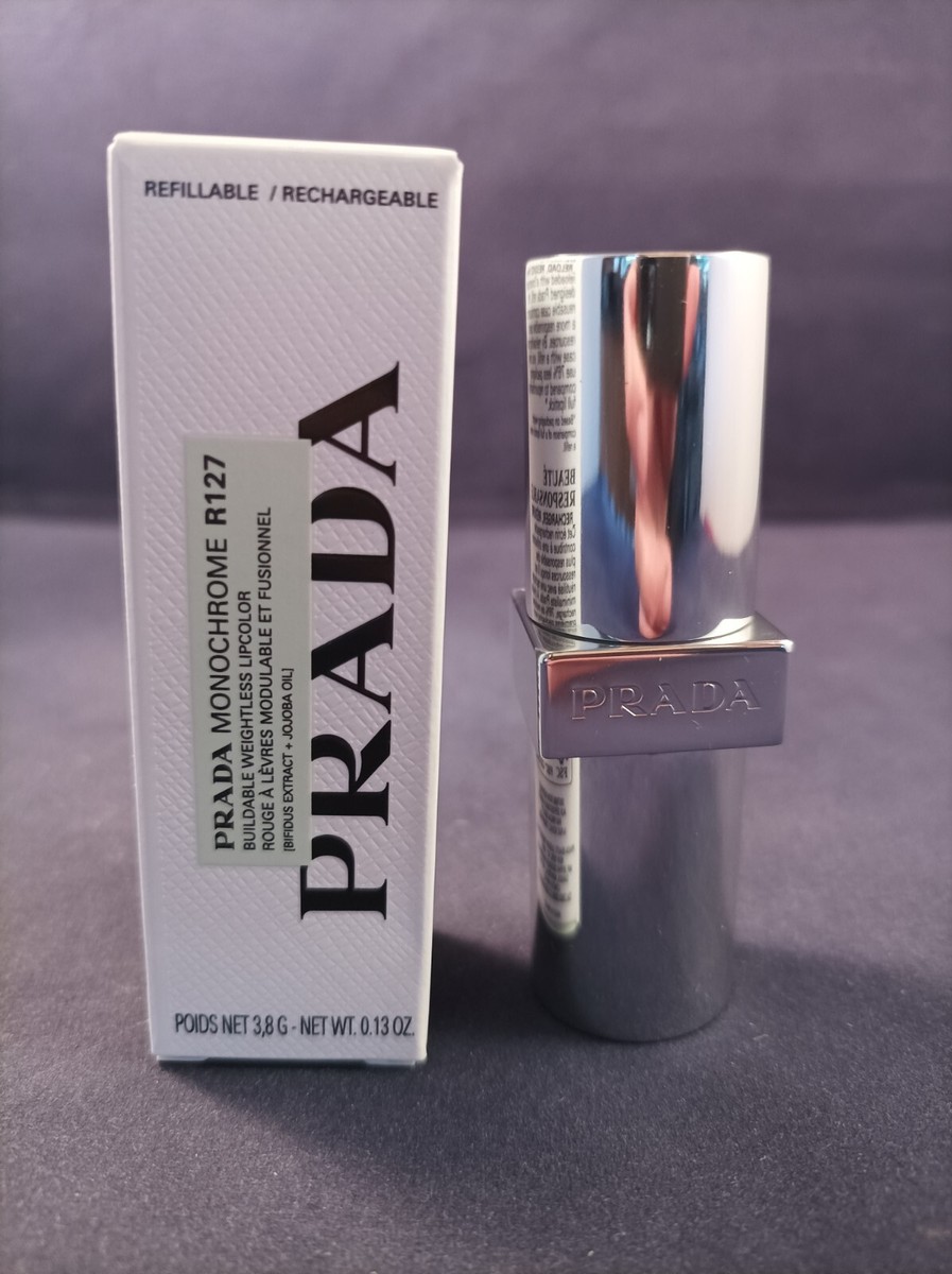 Prada Lipstick Monochrome Shade R127 Soft Matte Red - Refillable
