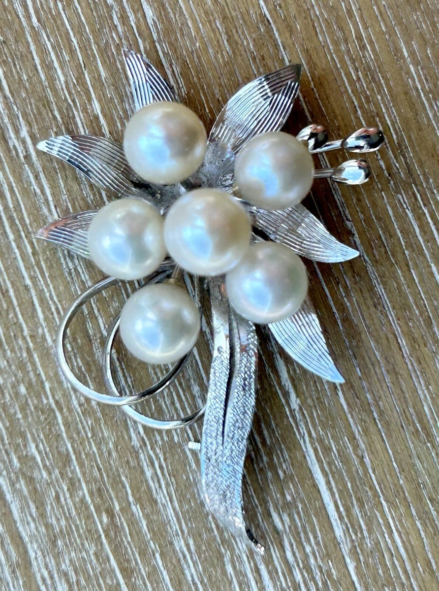 Beautiful Vintage 925 Sterling Silver Real Akoya Pearl