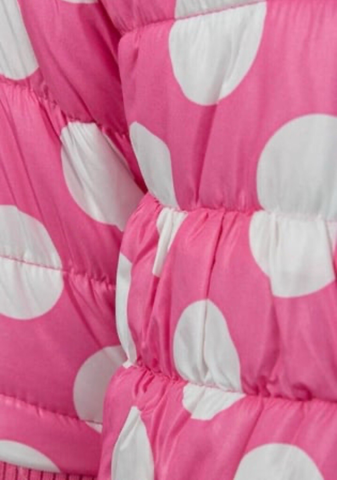 New Minoti Girls Spot Print Puffer Jacket Size 2/3 Years. image 5