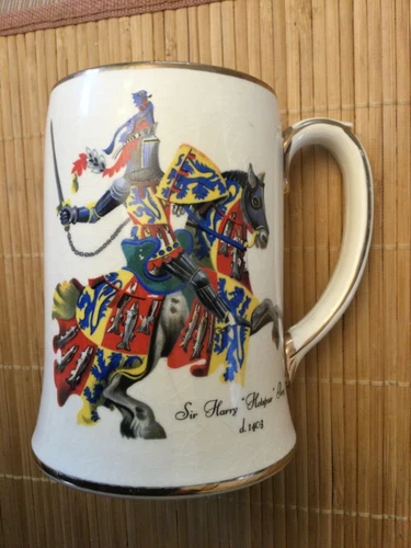 Vintage Sadler England Pottery Mug Tankard Sir Harry Hotspur Percy Knight
