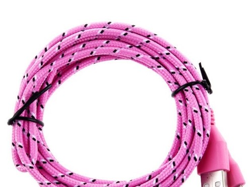 3FT ROUND BRAIDED data charger cable FOR MICRO-C TYPE REVERSIBLE PIN phones - Picture 4 of 29