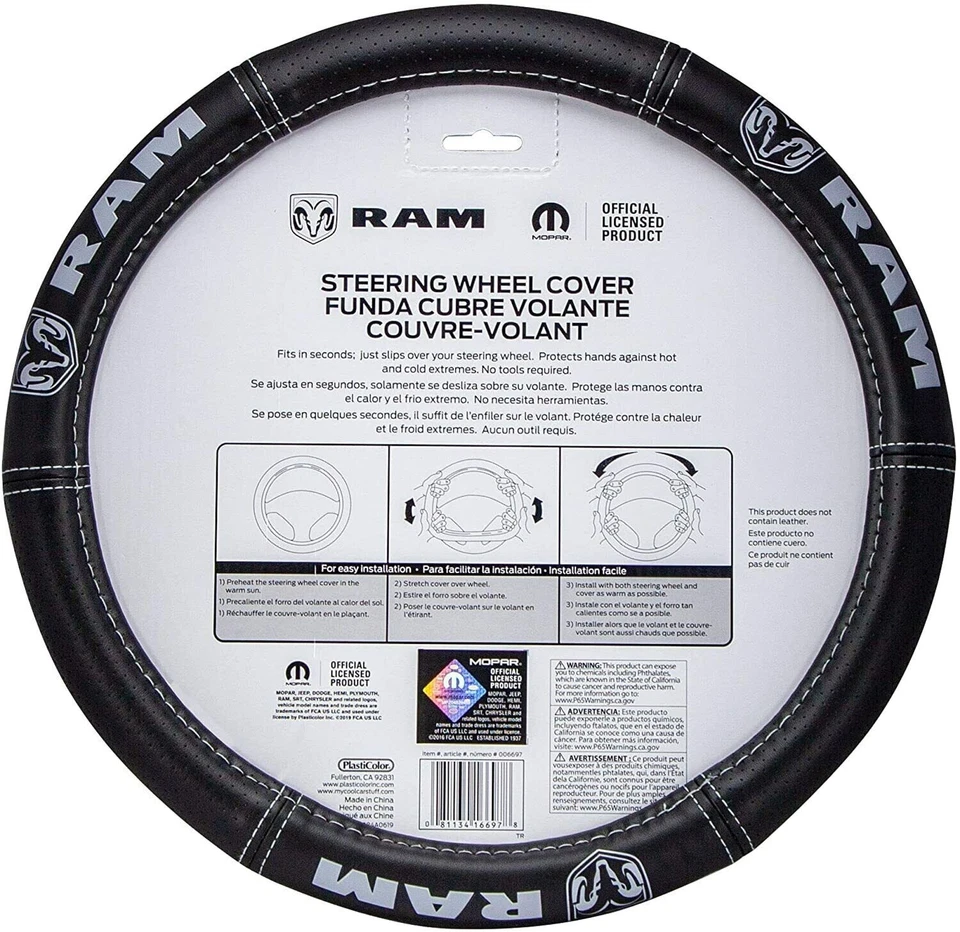 RAM AUTÉNTICO Elite Series Cuero PU Cubierta Volante MOPAR PRODUCTO CAMIÓN Foto 3 de 4