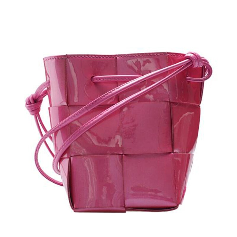 Bottega Veneta Pink enamel cassette mini bucket bag | eBay