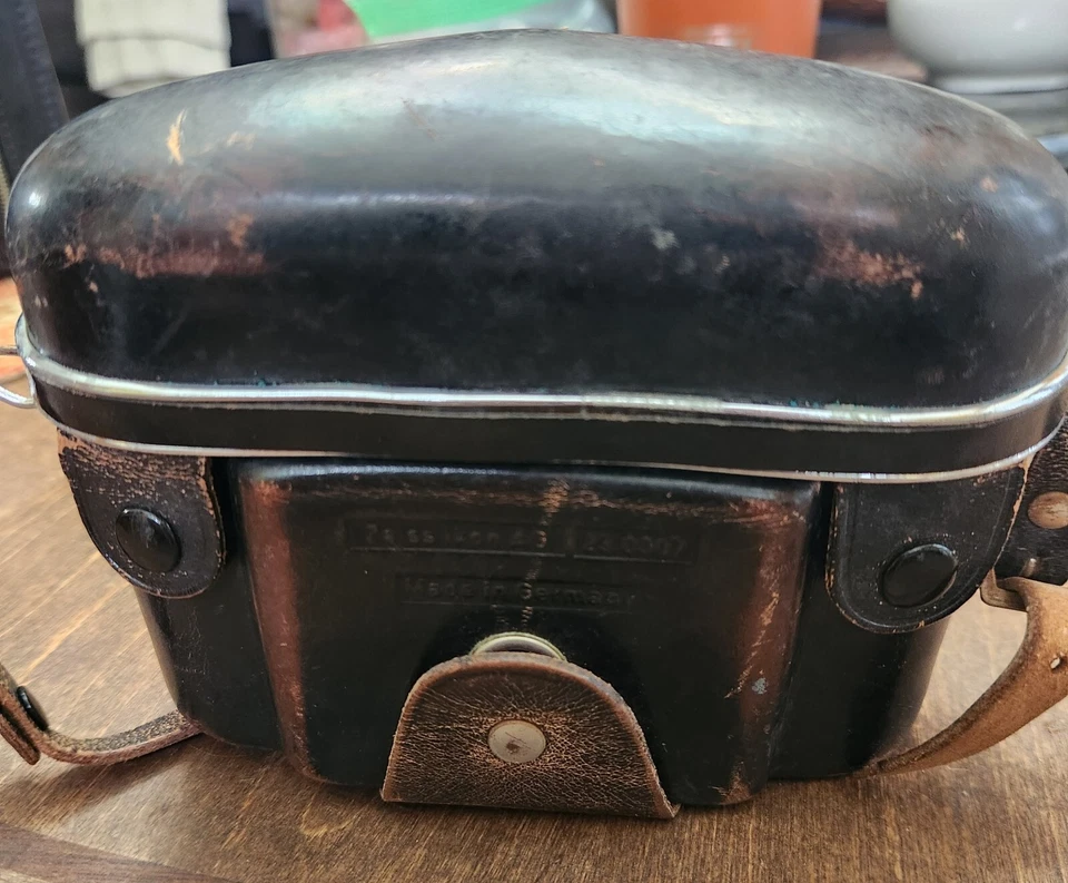 Estuche de cuero marrón original vintage para cámara Zeiss Ikon AG de Alemania EX+++ Foto 3 de 4