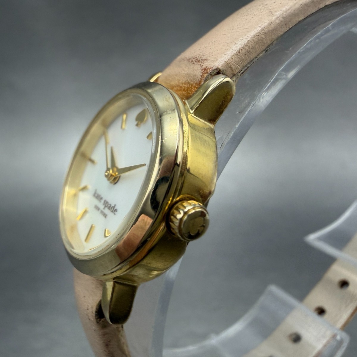 Kate Spade Tiny Metro watch Women 21mm Mop Dial Gold Tone 