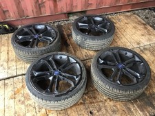 Ford Focus ST Mk3 3.5 5x2 Spoke 19” Black Set Alloy Road Wheels + Tyres