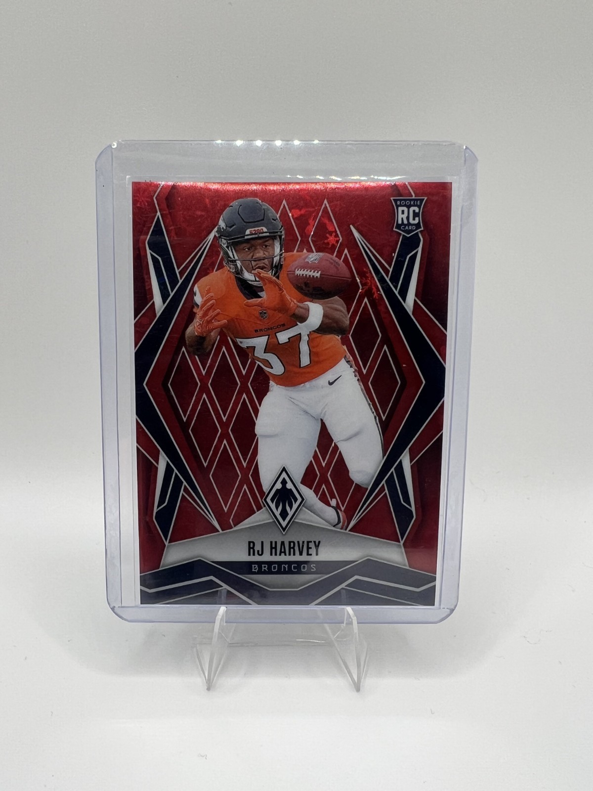 2025 Panini Phoenix - Rookies RJ Harvey #176 Red Winter /399 (RC)