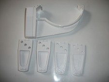 FloPlast Half Round 112mm White Gutter Bracket Extenders - for 3 hole version