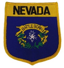Pack of 6 State of Nevada Shield Embroidered Iron On Patch FPL-529