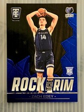 Zach Edey Rookie 2024-25 Panini Totally Certified Rock The Rim Blue /265 Memphis