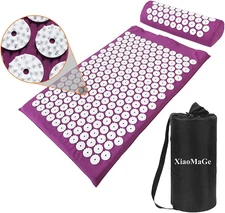 Acupressure Mat and Pillow Set with Bag - Large Size 28.7 X 16.5 Inch Acupunctur