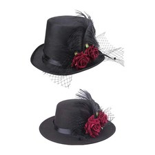Victorian Top Hat Costume Dress up Prop Party Hat for Nightclub Show Masquerade