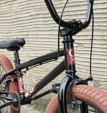 Jet wolf BMX Bike 20.25"TT - Black With Red Tyres | Blank Mafia Voodoo Vandals