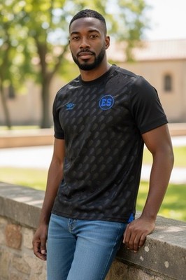 Umbro El Salvador Away Jersey Black Blue UUM1ESAJ525111 Men Size