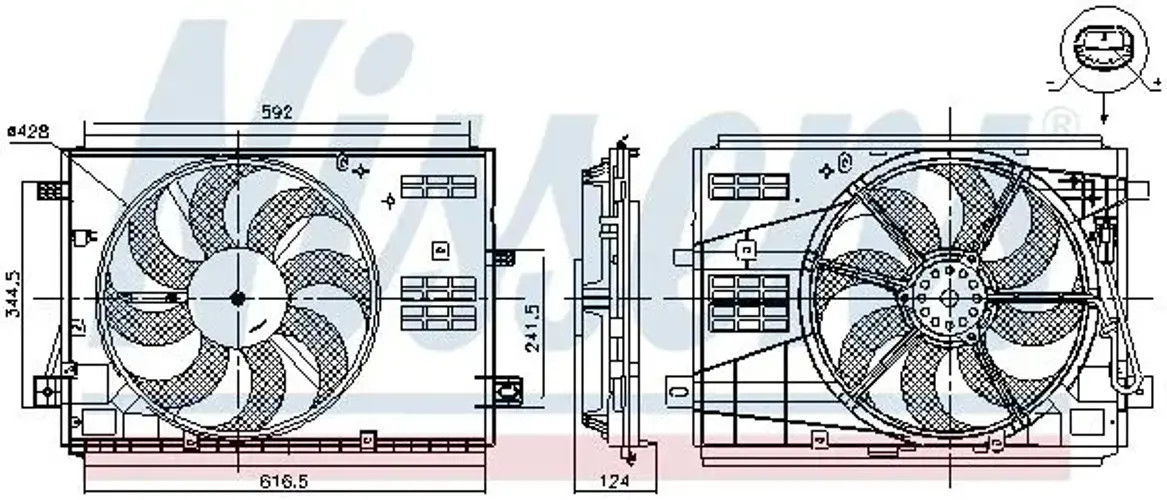 Radiator fan Single Fan 85973 NISSENS for CITROËN PEUGEOT OPEL DS VAUXHALL FIAT