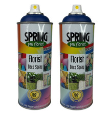 2 PK Spring Pro Florist Floral Spray Paint Fresh Dried Silk Flower Navy Blue